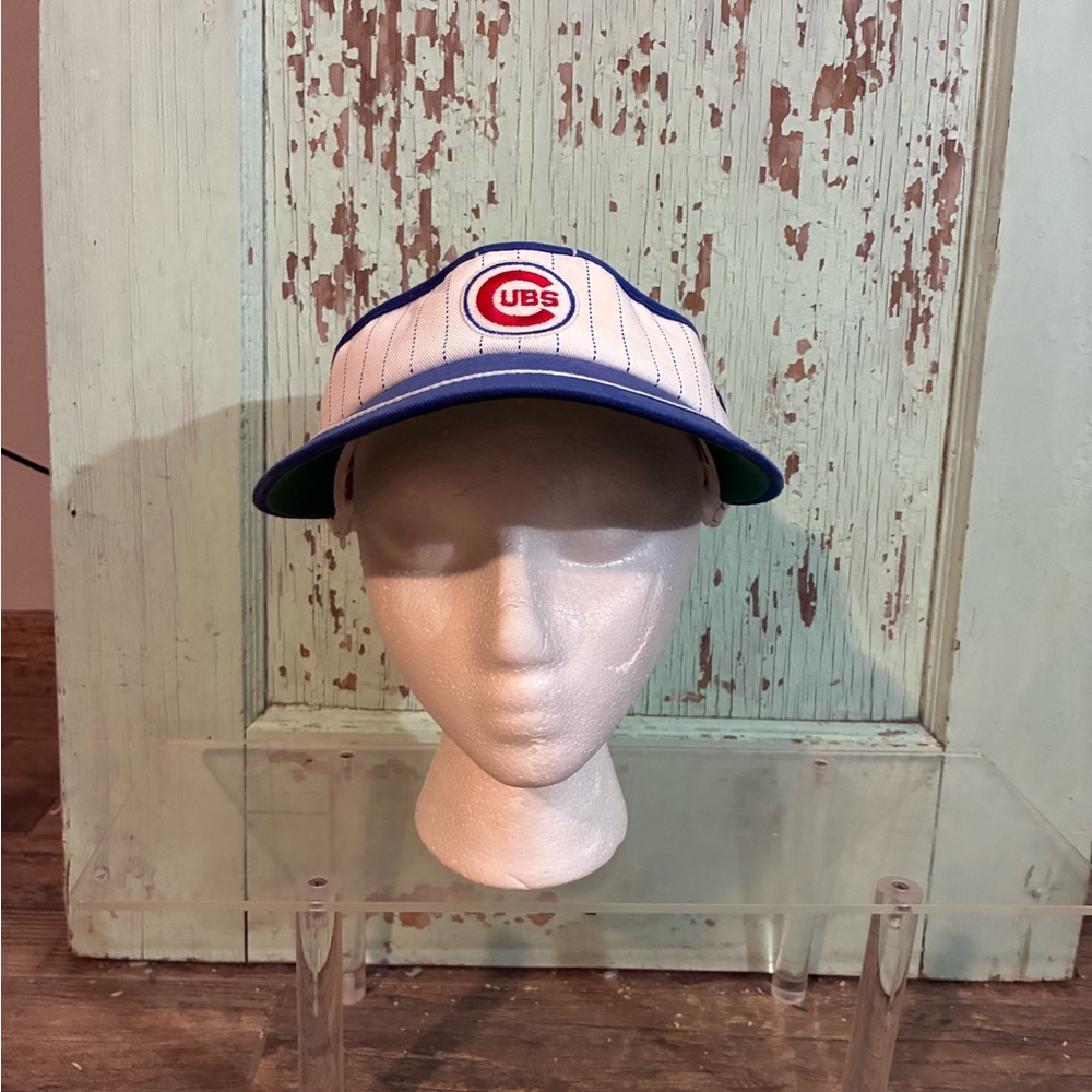 American Needle vintage Chicago Cubs blue and white visor hat